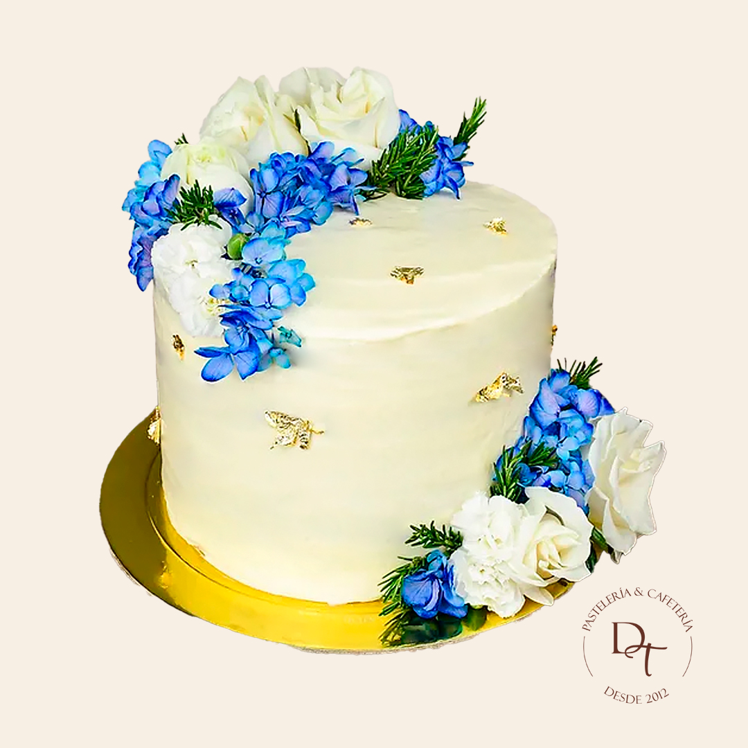 Semi Naked Floral - Torta de Bodas