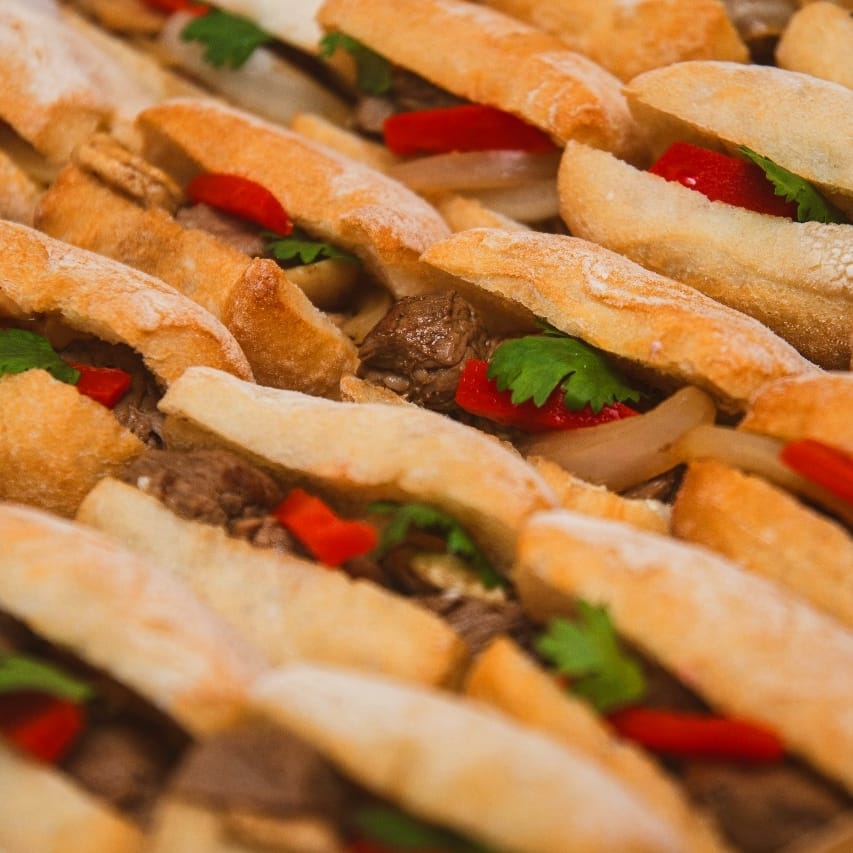 mini sandwich de lomo saltado duten