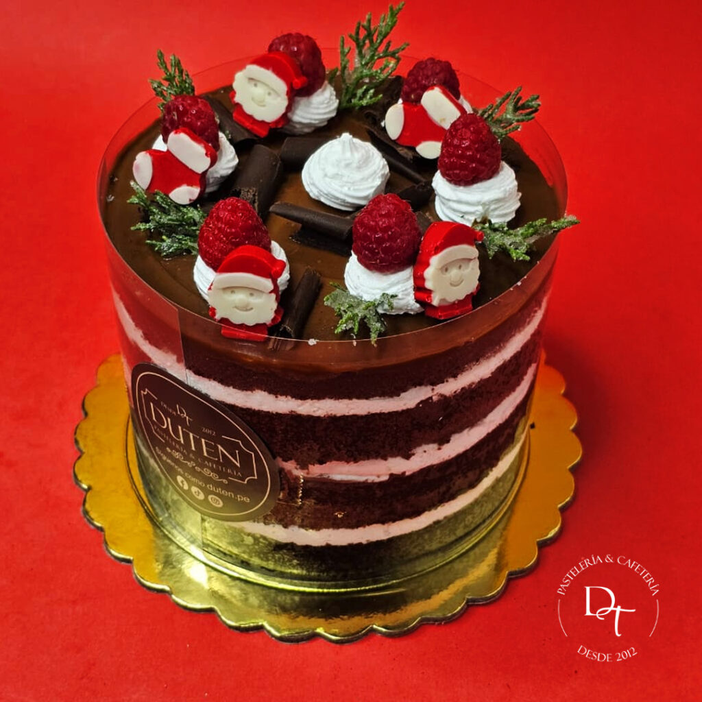 Postres navideños Duten Mini Torta de Frutos rojos, carrot cake y torta de chocolate 100% naturales
