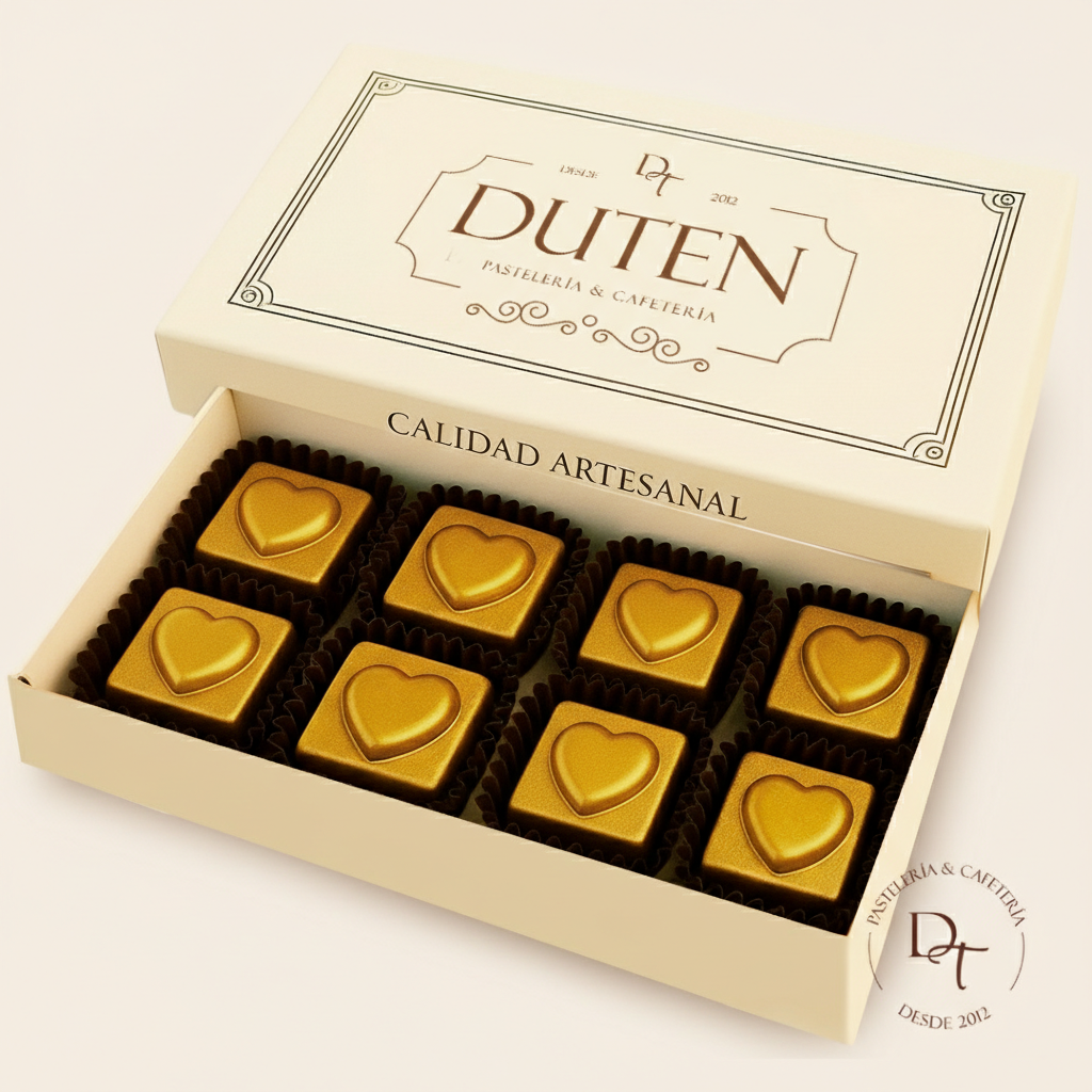 Choco Corazón Delicioso pastel de chocolate al 56% de cacao, con relleno de manjar de olla y fudge casero