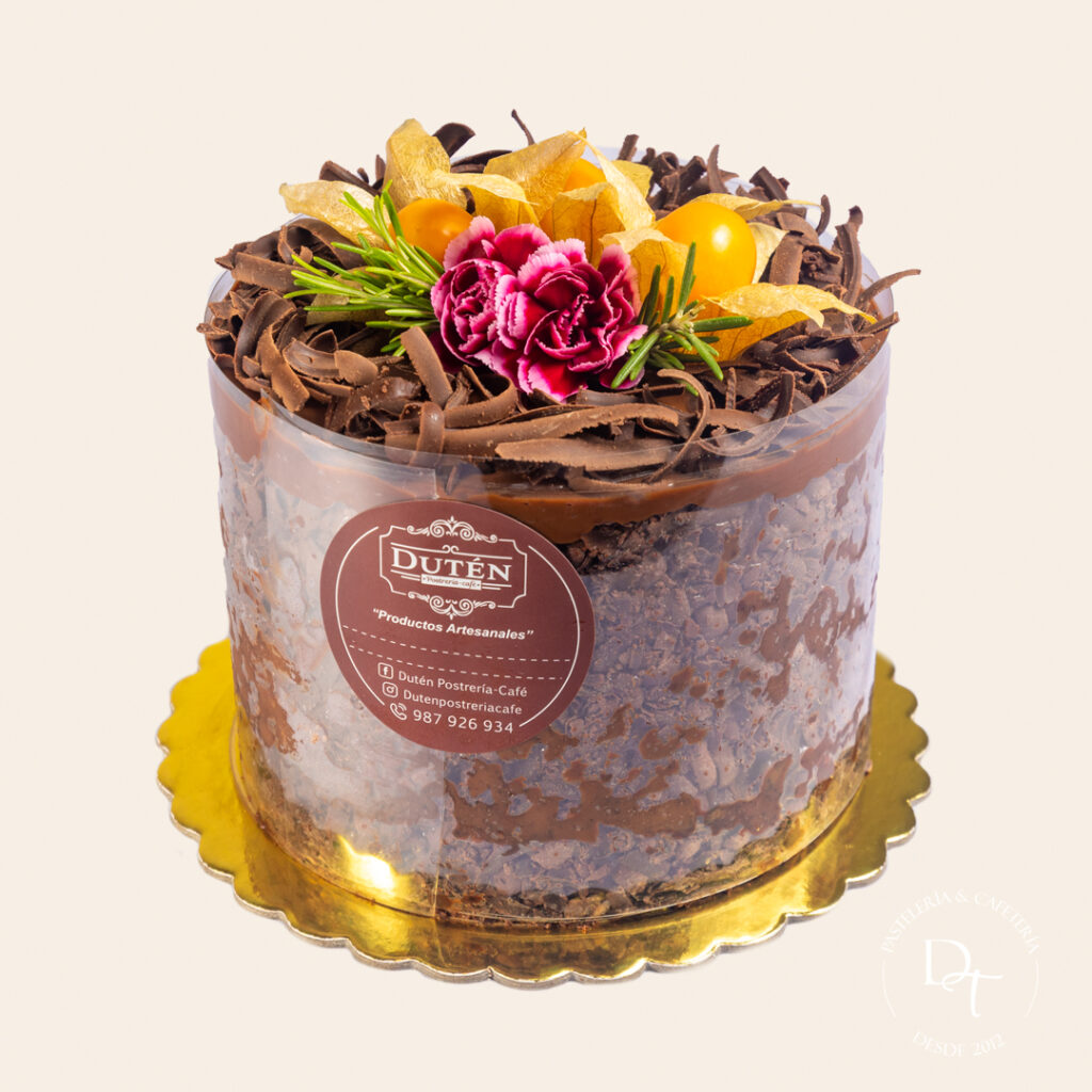 Mini torta de chocolate Duten.Cacao orgánico al 55%