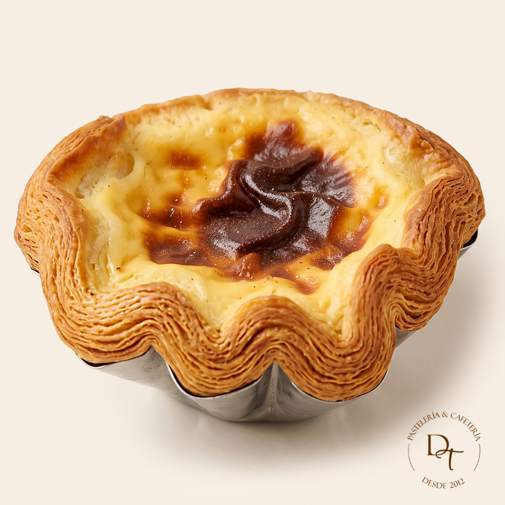 Flan Parisino Duten. Masa hojaldre. Postre artesanal Cafe Parisino Duten